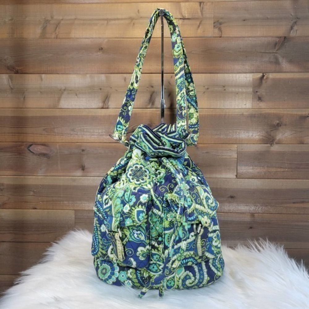 Vera Bradley Rhythm & Blues Quick Draw Bucket Bag